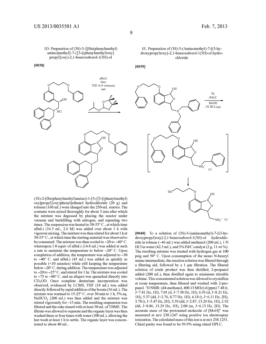 PROCESS FOR PREPARING BENZOXABOROLES - diagram, schematic, and image 10