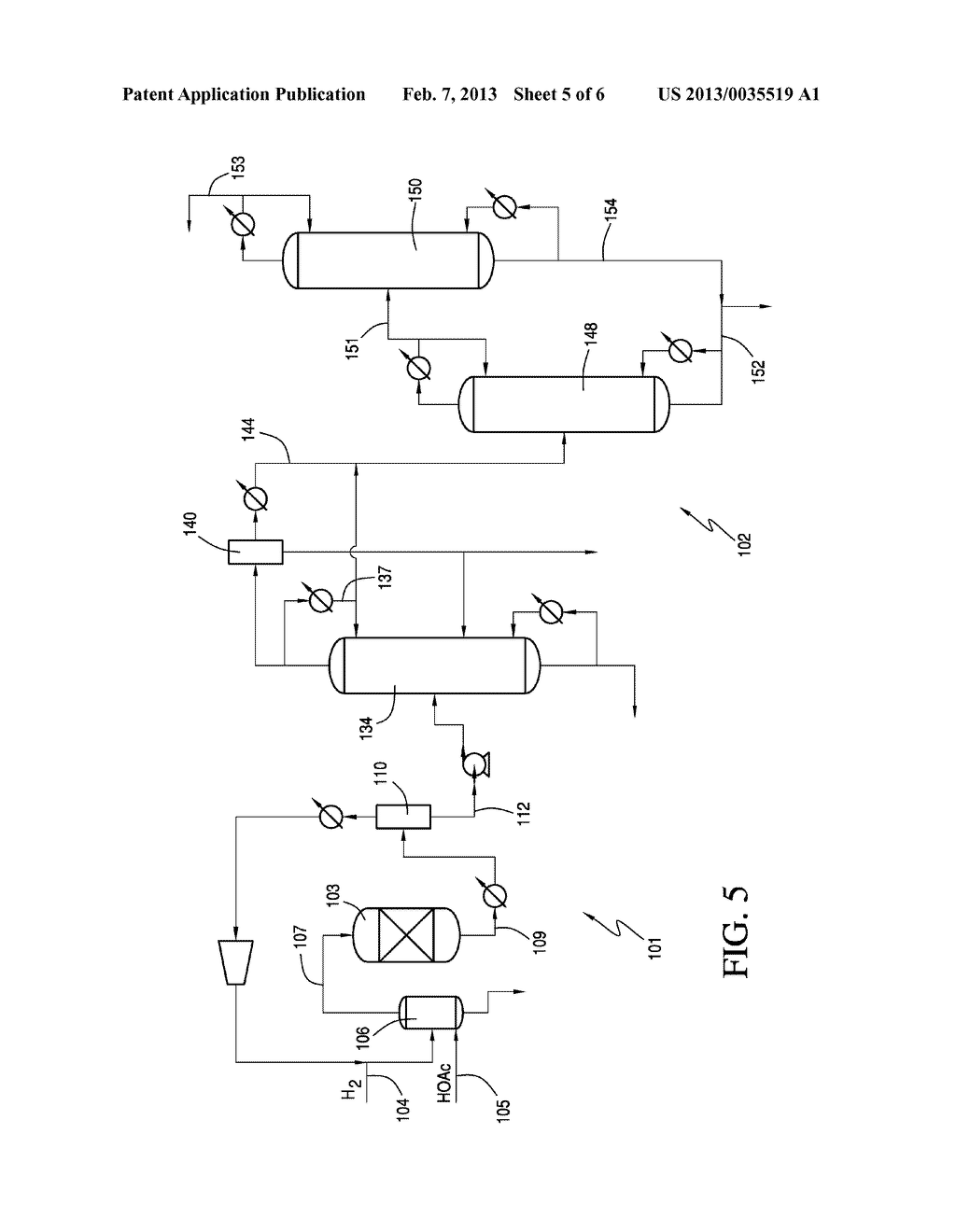 REDUCING ACETALS AND/OR ESTERS DURING ETHANOL SEPARATION PROCESS - diagram, schematic, and image 06