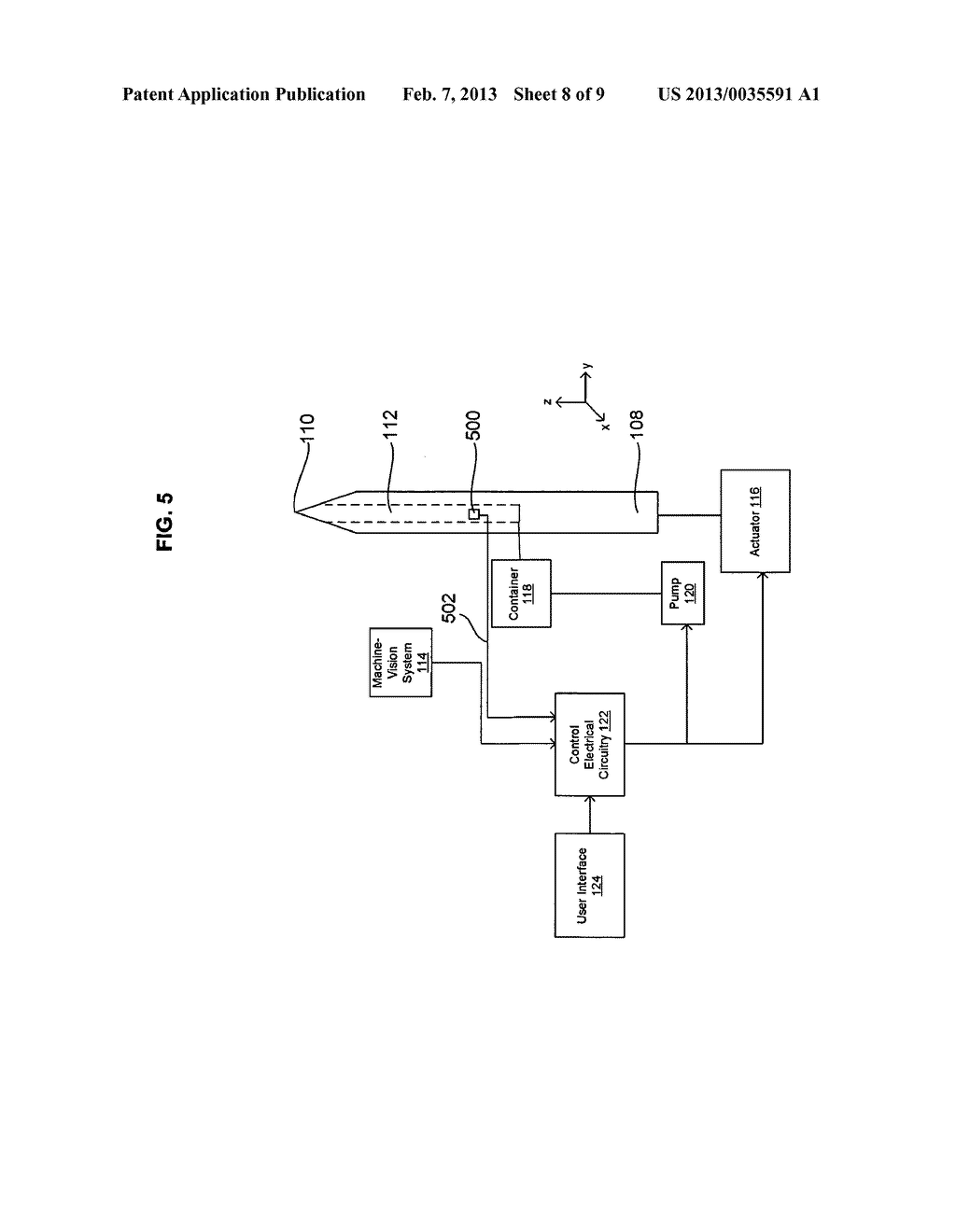 SYSTEMS AND METHODS FOR AUTOMATICALLY INSERTING A NEEDLE INTO A LIVING     SUBJECT - diagram, schematic, and image 09