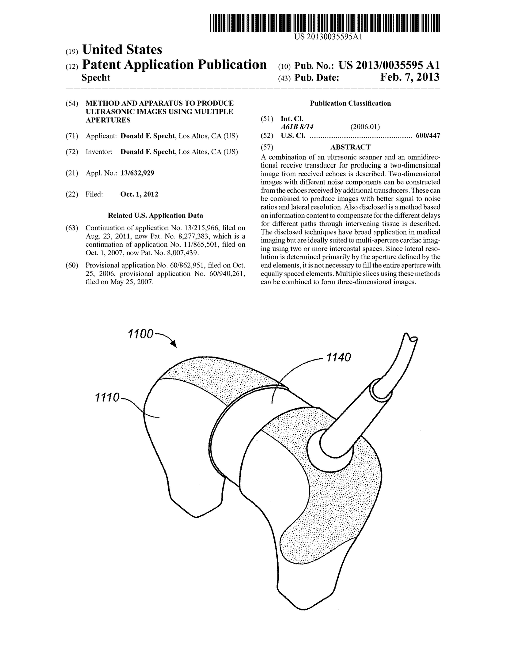 Method and Apparatus to Produce Ultrasonic Images Using Multiple Apertures - diagram, schematic, and image 01