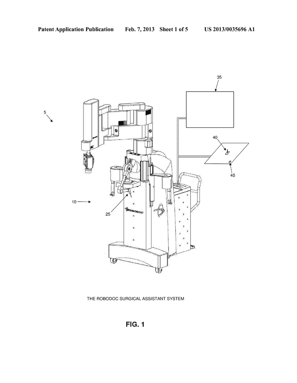 METHOD AND APPARATUS FOR DETERMINING AND GUIDING THE TOOLPATH OF AN     ORTHOPEDIC SURGICAL ROBOT - diagram, schematic, and image 02