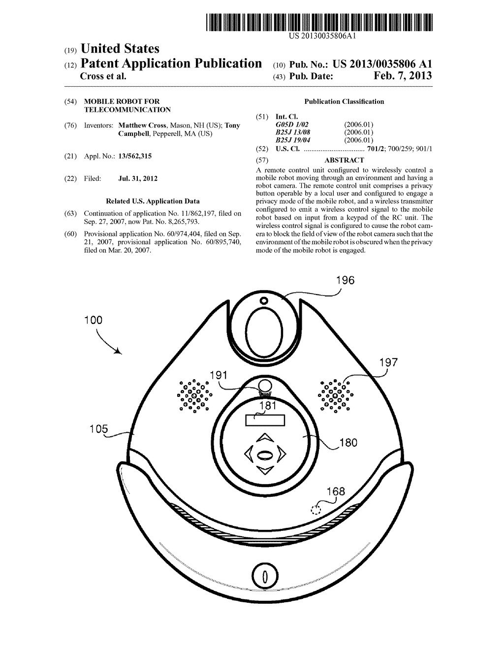 Mobile Robot for Telecommunication - diagram, schematic, and image 01