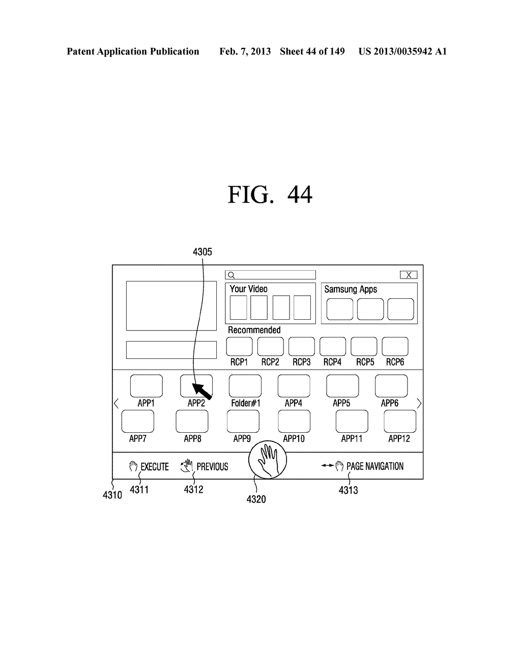 ELECTRONIC APPARATUS AND METHOD FOR PROVIDING USER INTERFACE THEREOF - diagram, schematic, and image 45