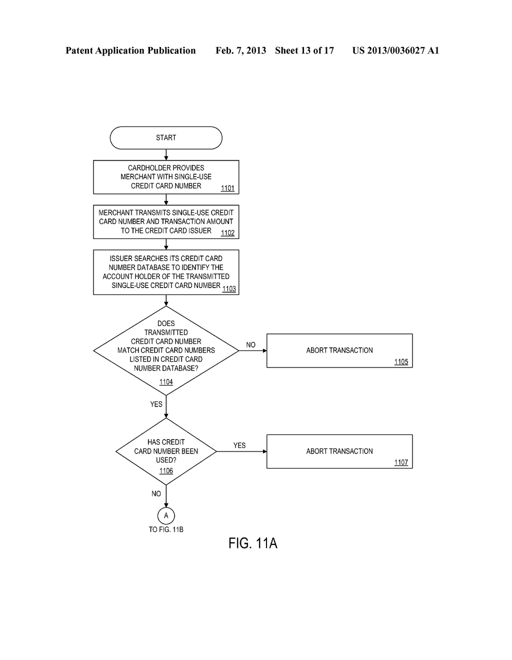 METHOD AND DEVICE FOR GENERATING A SINGLE-USE FINANCIAL ACCOUNT NUMBER - diagram, schematic, and image 14