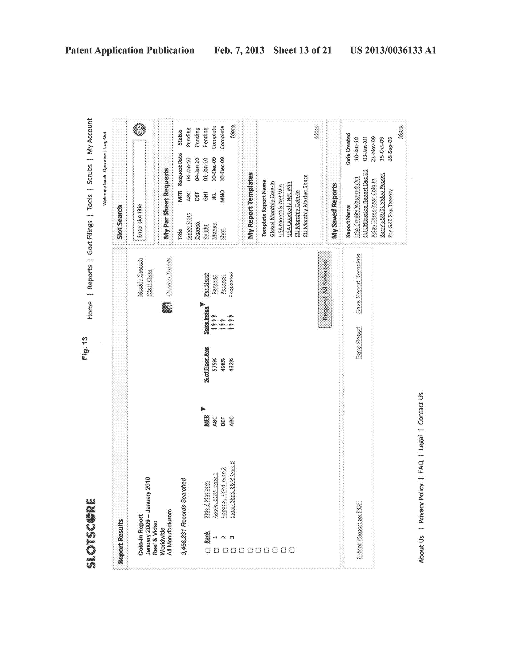 System and Method for Providing Data Collection and Comparative Data     Analysis Across a Plurality of Gaming Organizations - diagram, schematic, and image 14