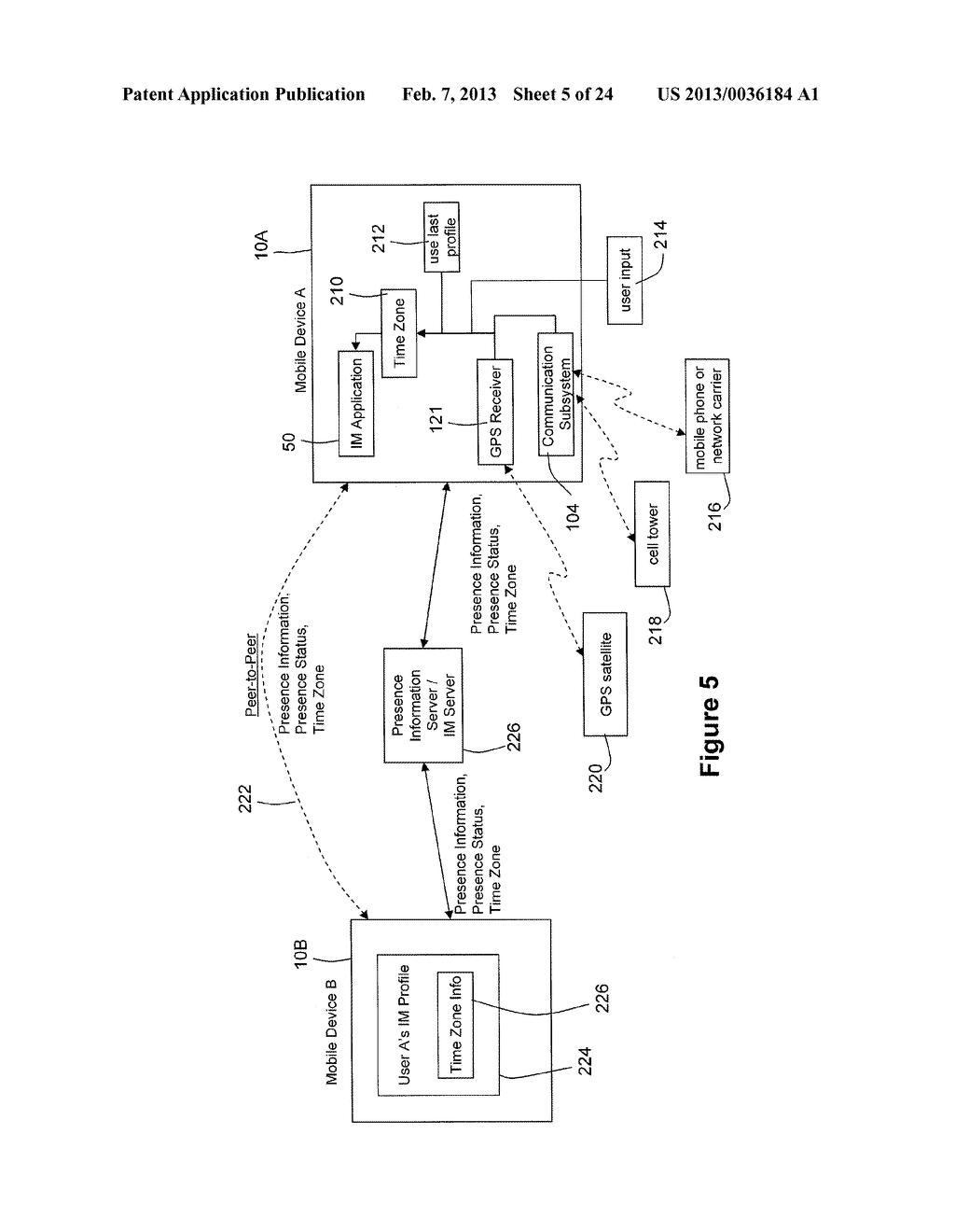 System and Method for Providing Time Zone as Instant Messaging Presence - diagram, schematic, and image 06