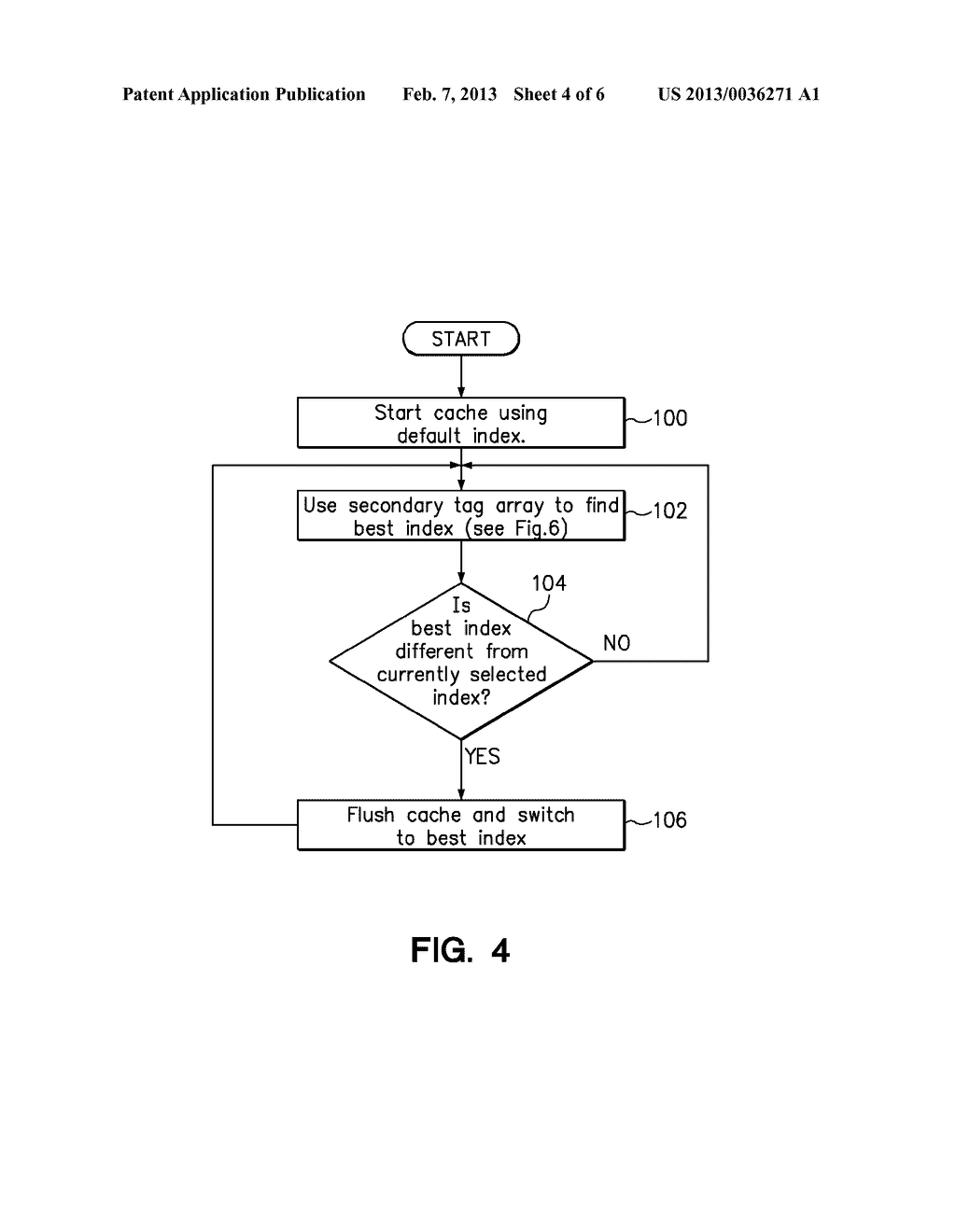 DYNAMIC INDEX SELECTION IN A HARDWARE CACHE - diagram, schematic, and image 05