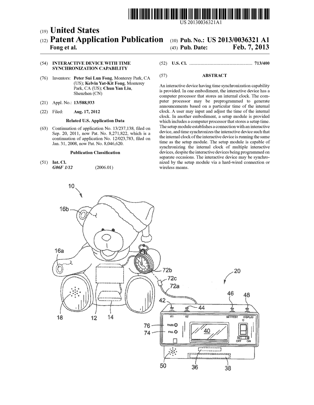 INTERACTIVE DEVICE WITH TIME SYNCHRONIZATION CAPABILITY - diagram, schematic, and image 01