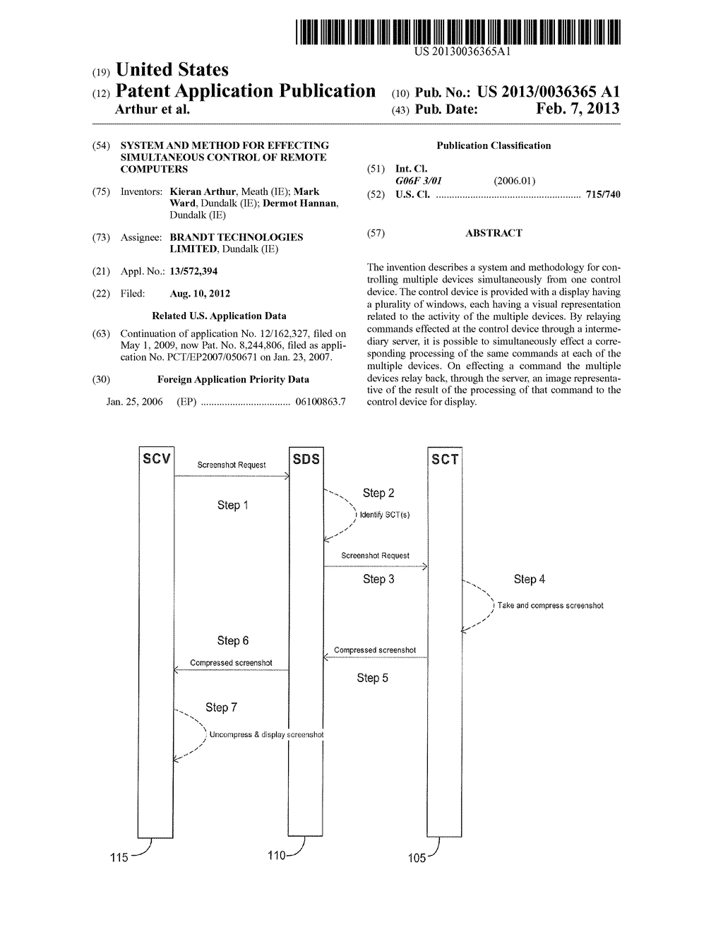 System and Method for Effecting Simultaneous Control of Remote Computers - diagram, schematic, and image 01
