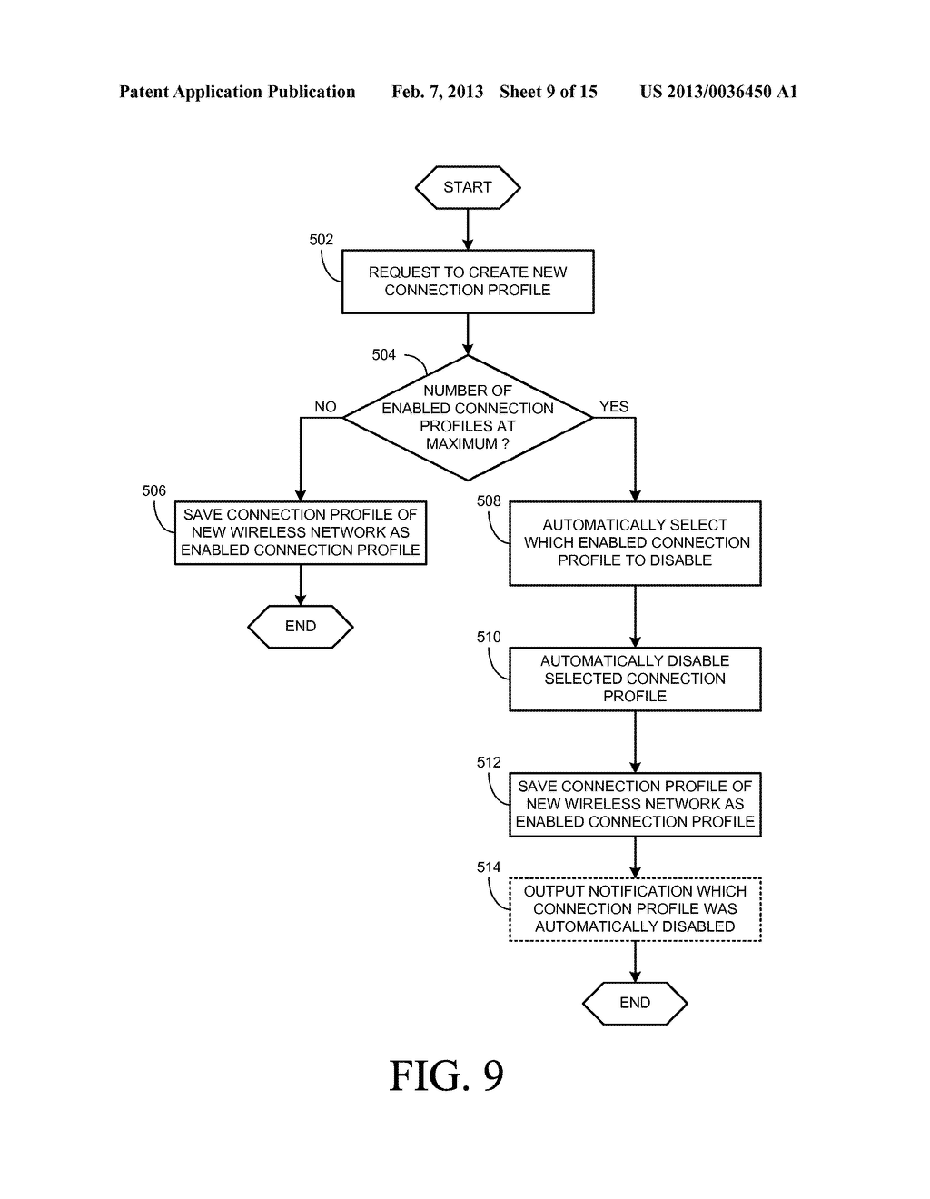 AUTOMATIC DISABLING OF ENABLED CONNECTION PROFILE FOR WIRELESS NETWORK - diagram, schematic, and image 10