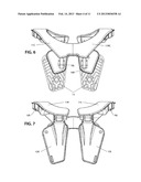 Apparatus to be worn on an individual s chest below a full face helmet to     limit the occurrence of cervical spinal cord injuries in the event of a     crash diagram and image