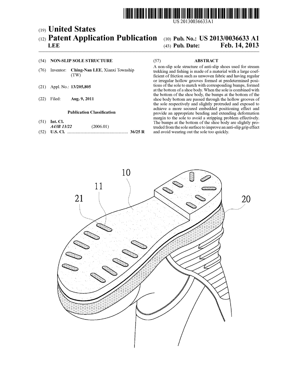 NON-SLIP SOLE STRUCTURE - diagram, schematic, and image 01