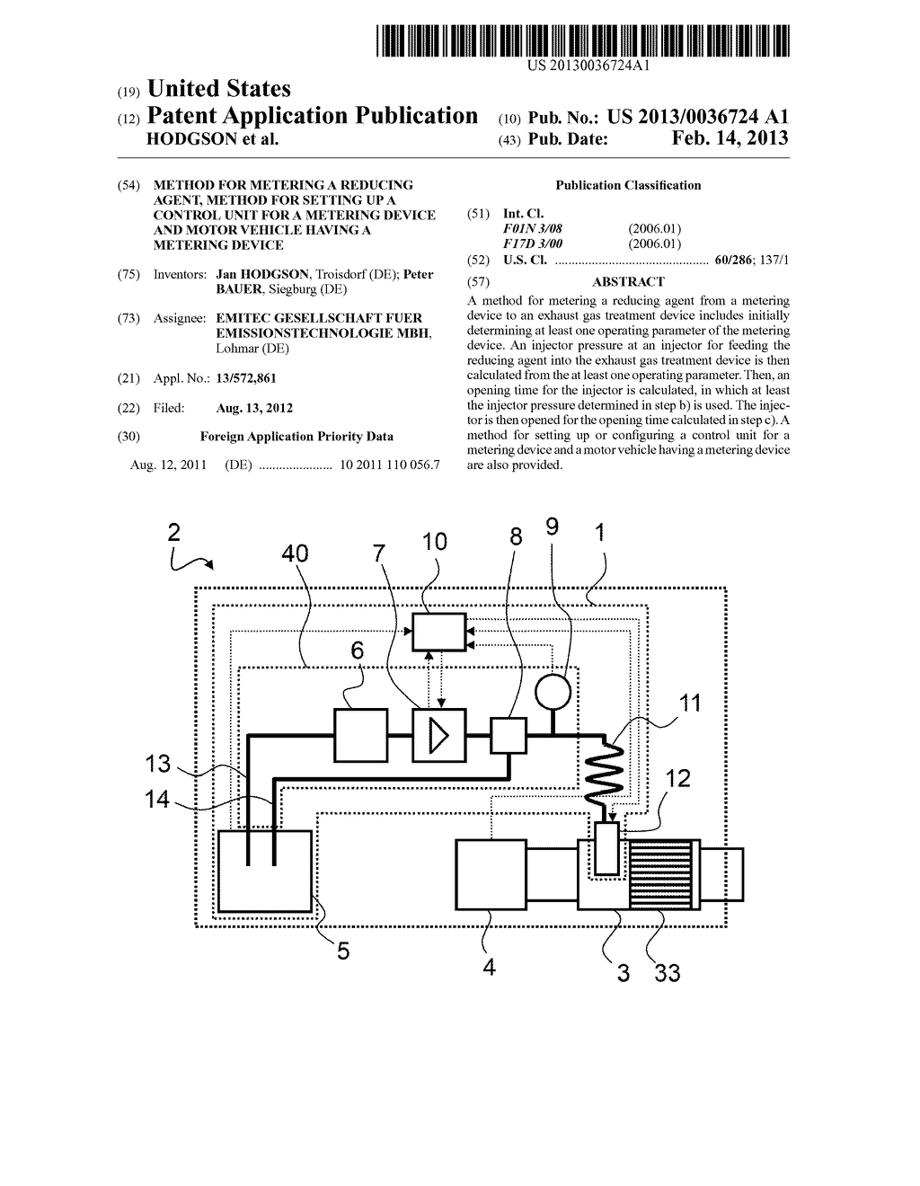 METHOD FOR METERING A REDUCING AGENT, METHOD FOR SETTING UP A CONTROL UNIT     FOR A METERING DEVICE AND MOTOR VEHICLE HAVING A METERING DEVICE - diagram, schematic, and image 01