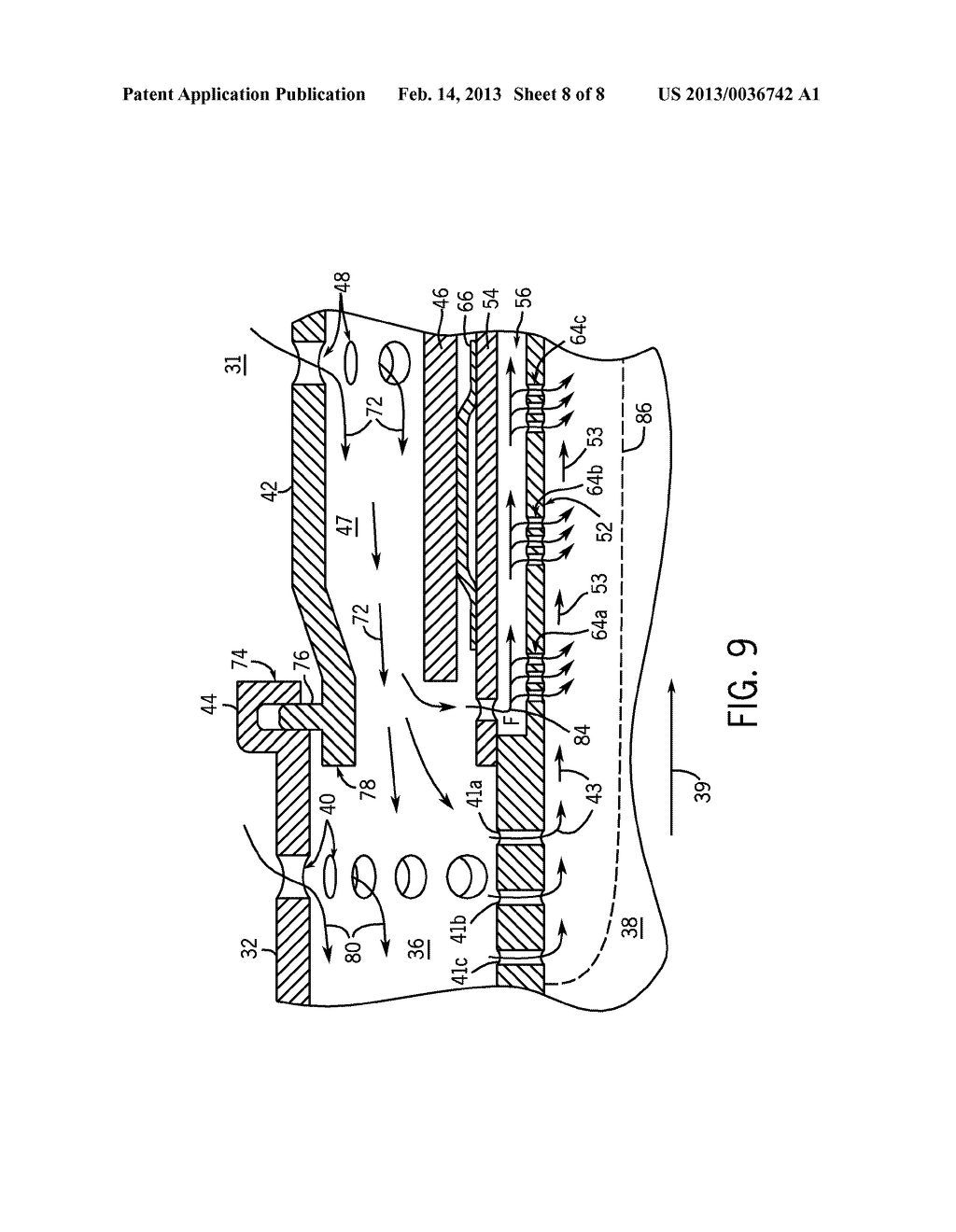 COMBUSTOR LINER COOLING SYSTEM - diagram, schematic, and image 09