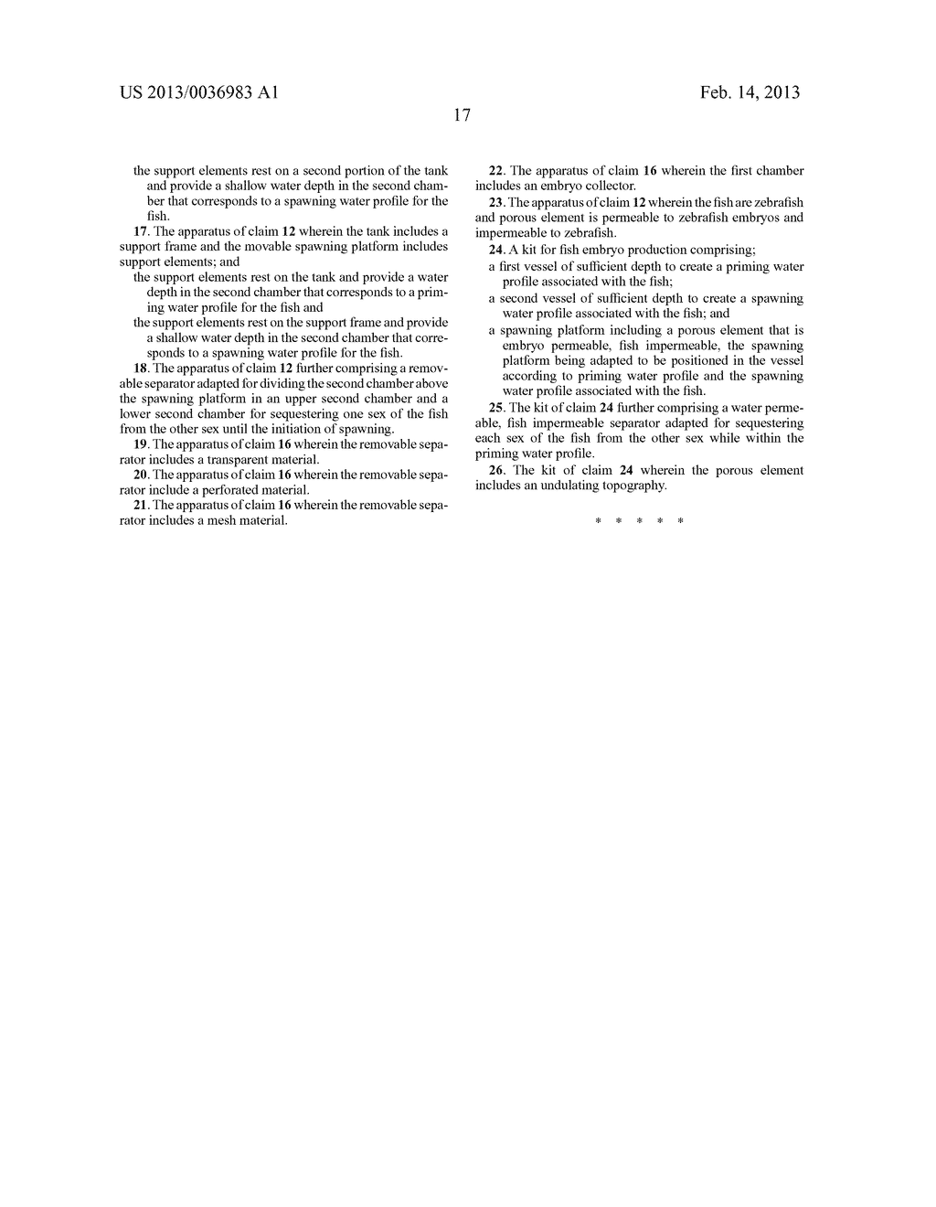 Method and System for Mass Production of Fish Embryos - diagram, schematic, and image 30