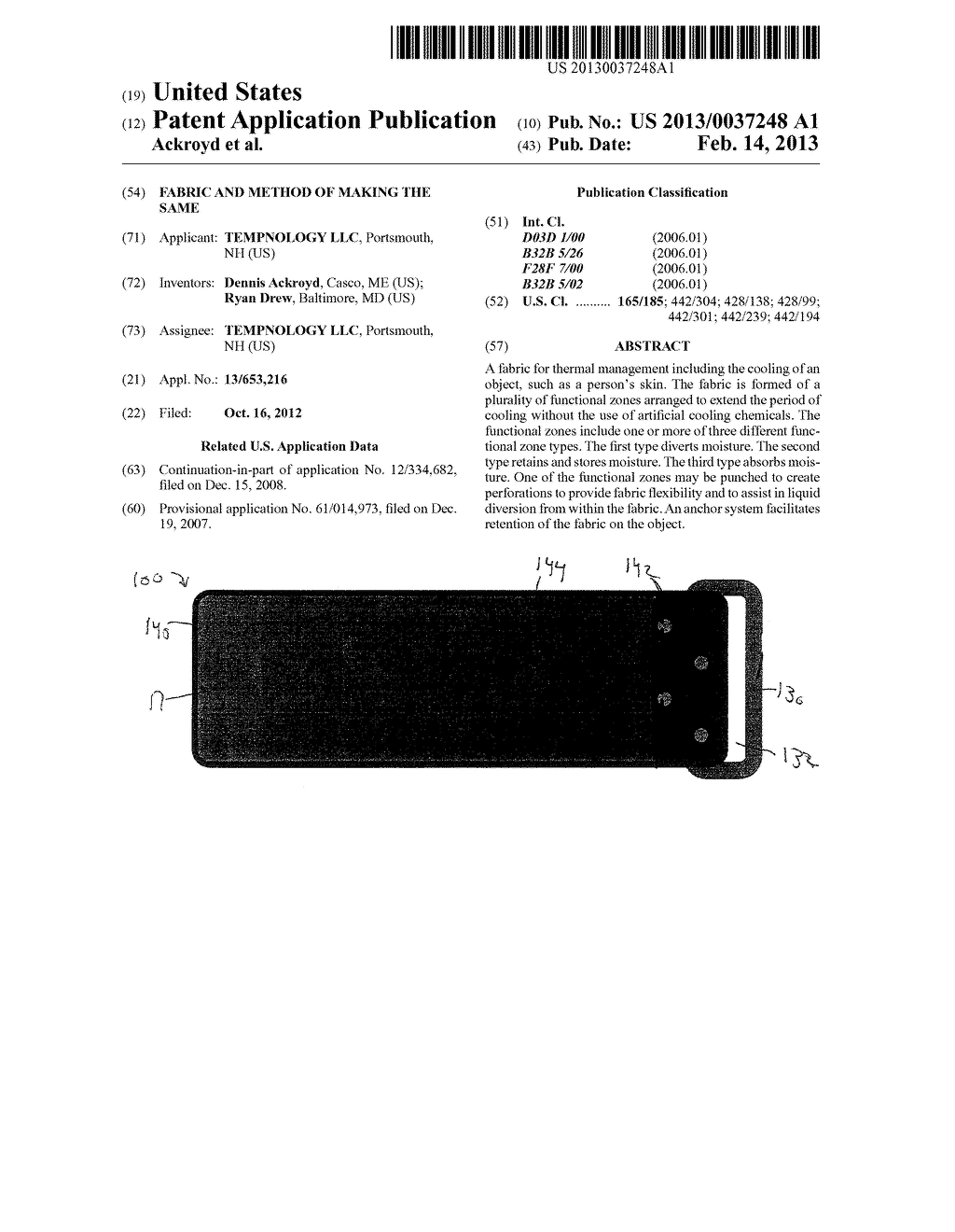 FABRIC AND METHOD OF MAKING THE SAME - diagram, schematic, and image 01