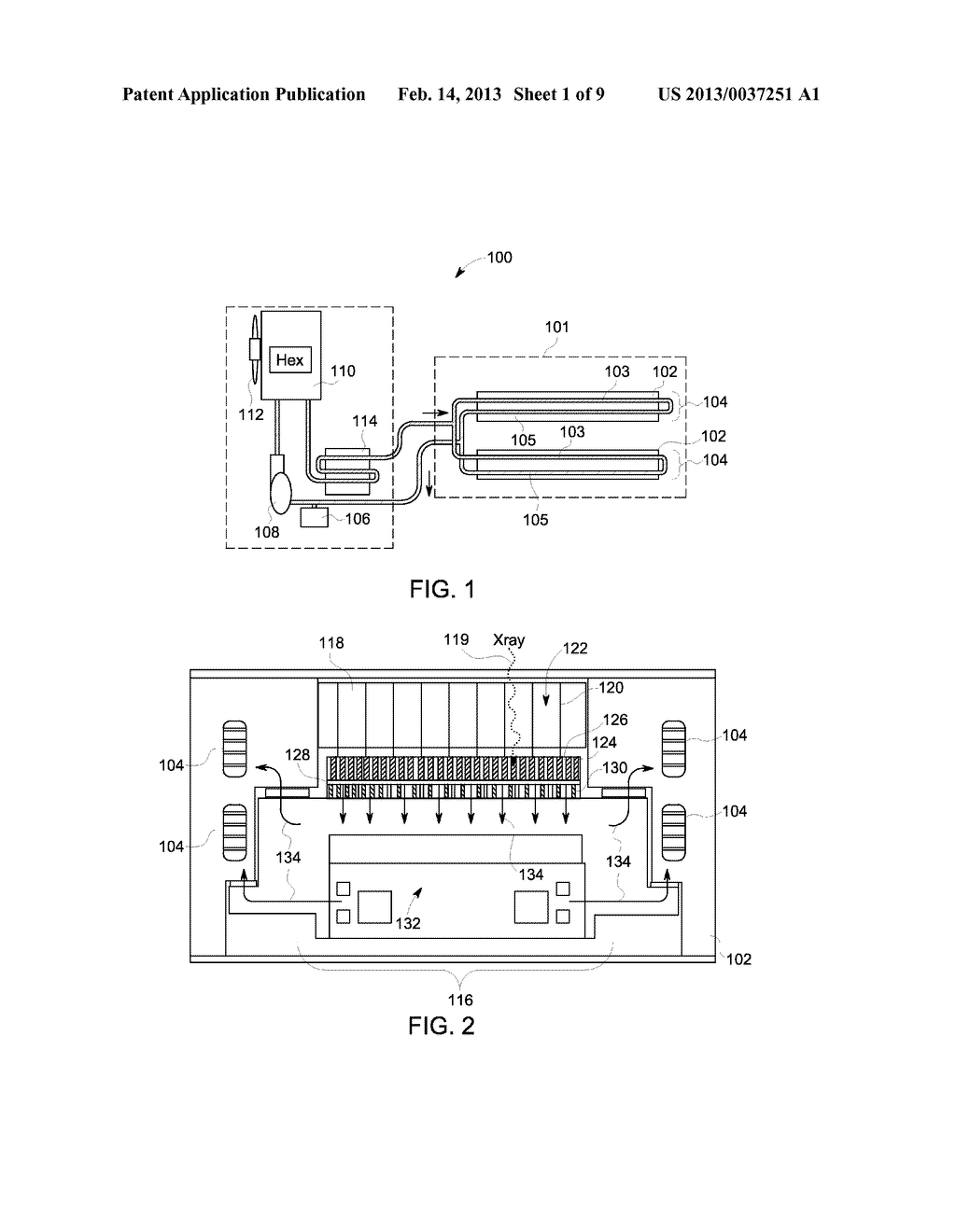 Liquid cooled thermal control system and method for cooling an imaging     detector - diagram, schematic, and image 02