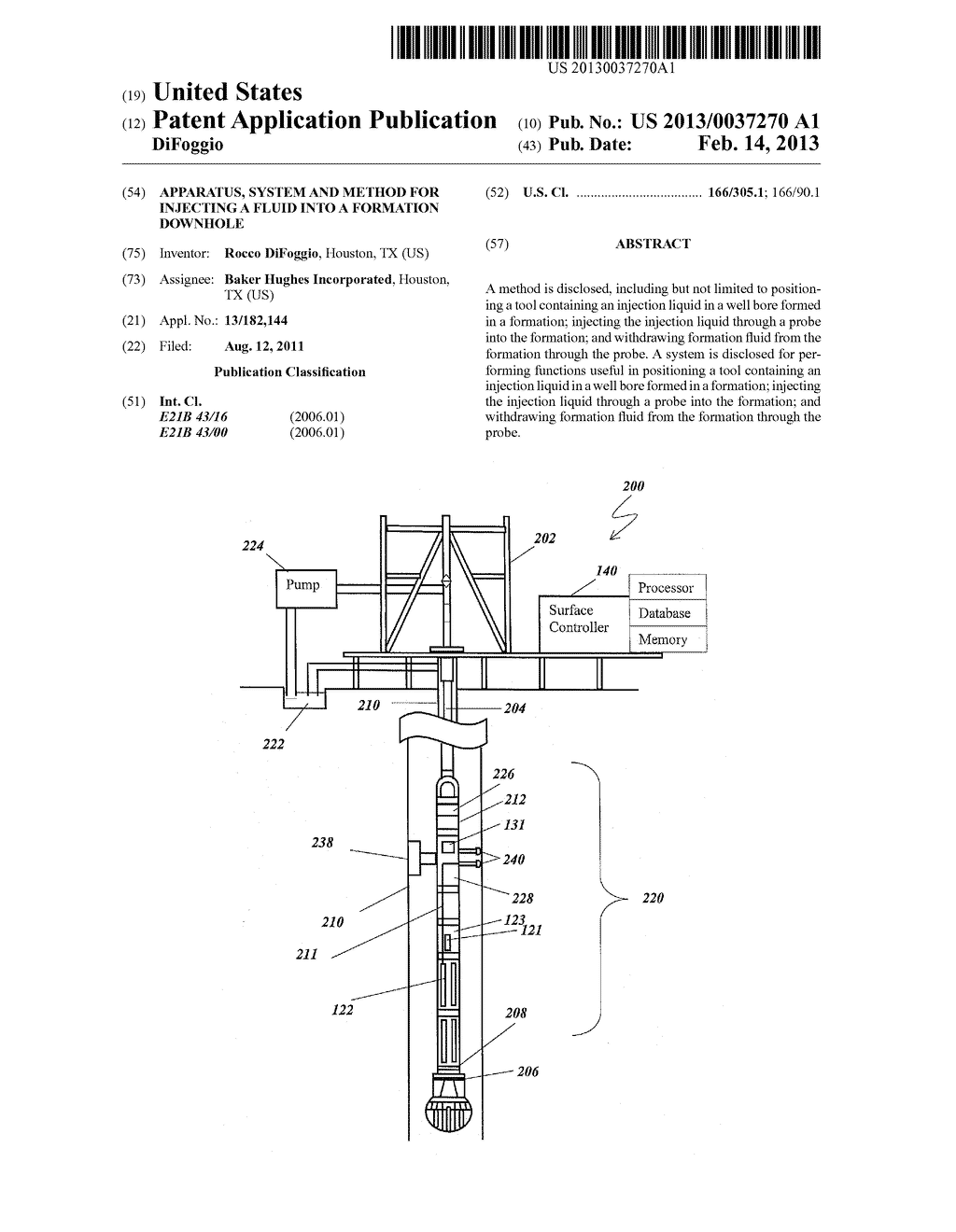 APPARATUS, SYSTEM AND METHOD FOR INJECTING A FLUID INTO A FORMATION     DOWNHOLE - diagram, schematic, and image 01