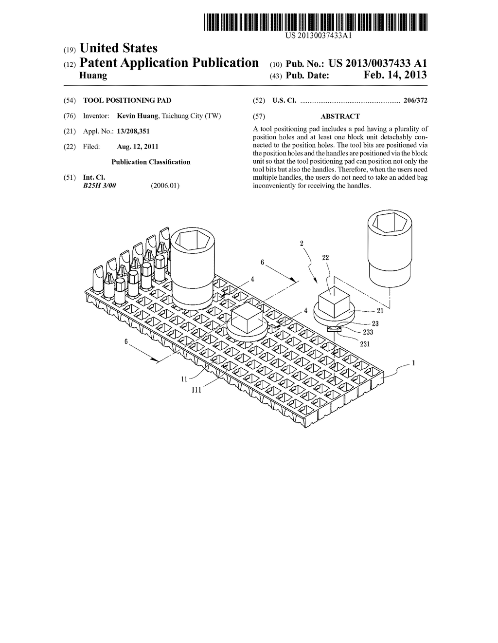 TOOL POSITIONING PAD - diagram, schematic, and image 01