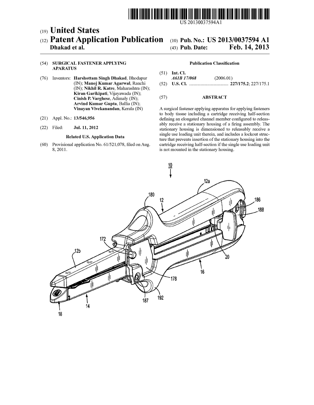 SURGICAL FASTENER APPLYING APARATUS - diagram, schematic, and image 01