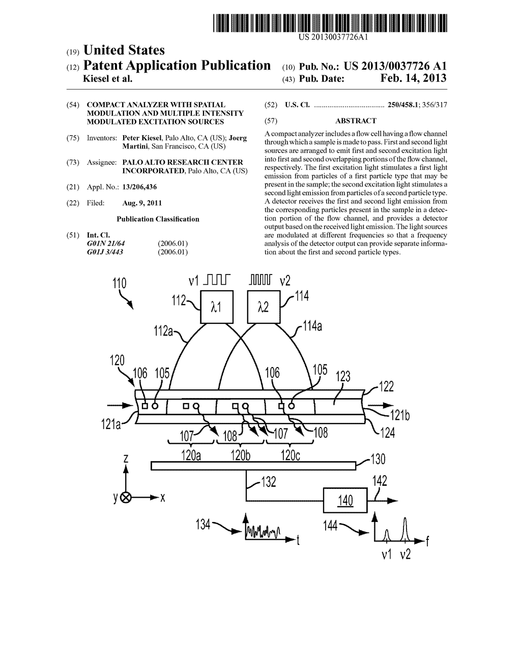 COMPACT ANALYZER WITH SPATIAL MODULATION AND MULTIPLE INTENSITY MODULATED     EXCITATION SOURCES - diagram, schematic, and image 01