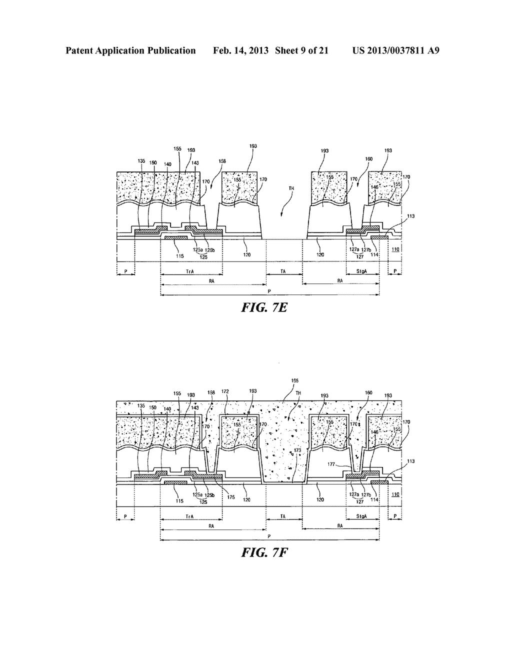 TRANSFLECTIVE LIQUID CRYSTAL DISPLAY DEVICE AND METHOD OF FABRICATING THE     SAME - diagram, schematic, and image 10