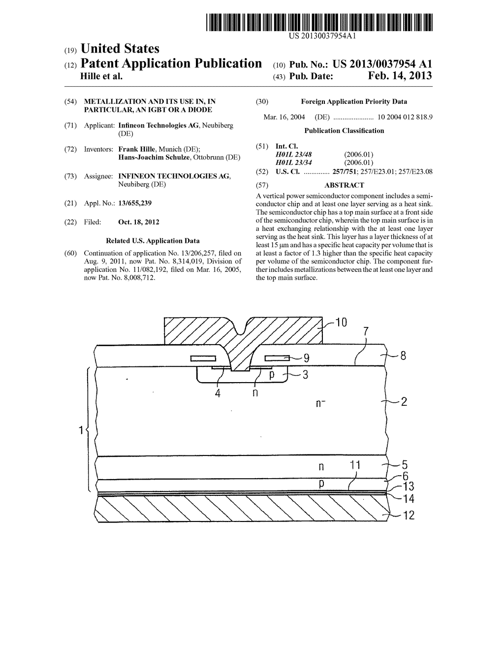 Metallization and Its Use In, In Particular, an IGBT or a Diode - diagram, schematic, and image 01