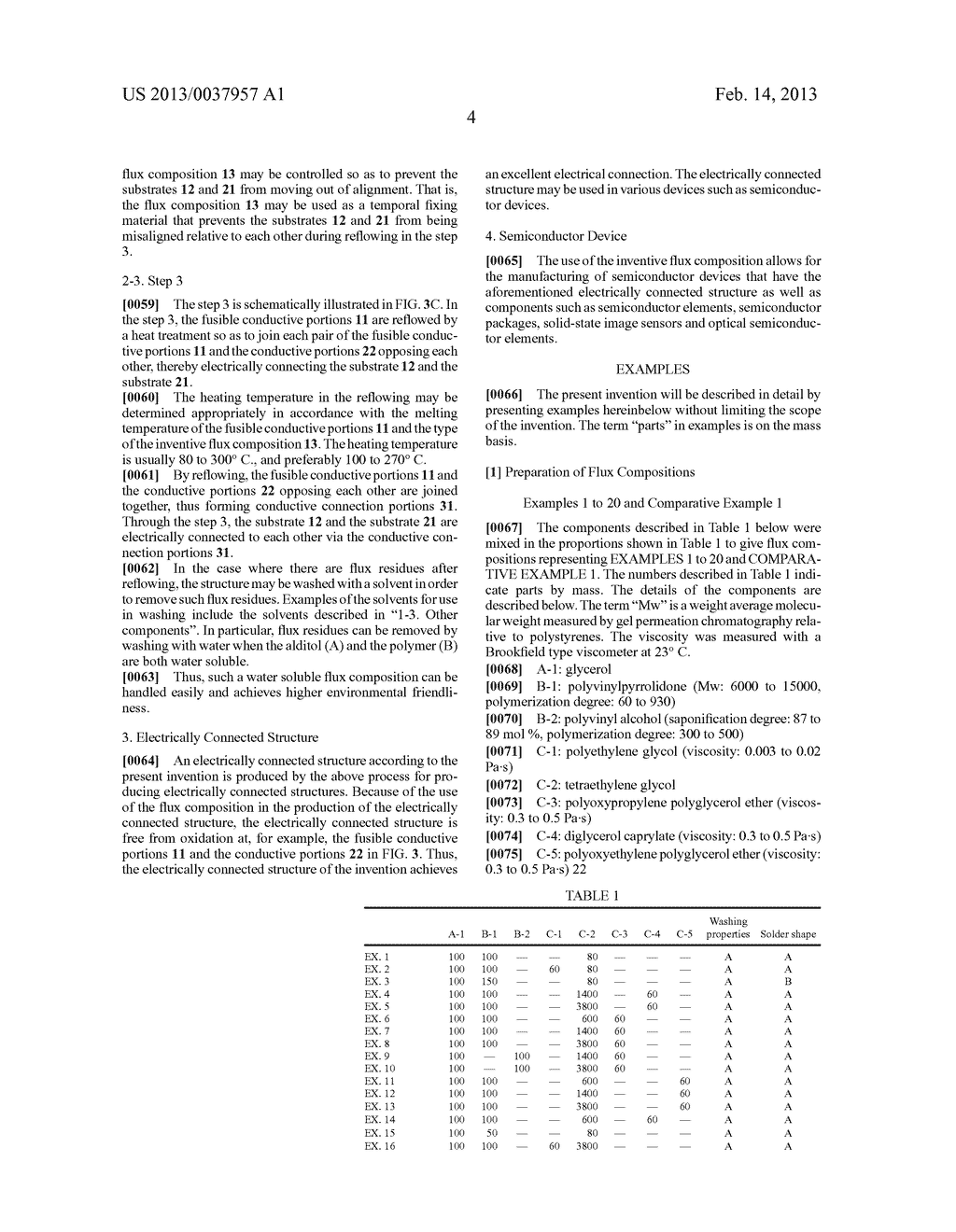 FLUX COMPOSITION, PROCESS FOR PRODUCING ELECTRICALLY CONNECTED STRUCTURES,     ELECTRICALLY CONNECTED STRUCTURE, AND SEMICONDUCTOR DEVICE - diagram, schematic, and image 07