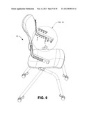 FLEXIBLE BACK SUPPORT MEMBER WITH INTEGRATED RECLINE STOP NOTCHES diagram and image