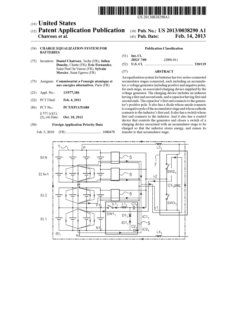 CHARGE EQUALIZATION SYSTEM FOR BATTERIES - diagram, schematic, and image 01