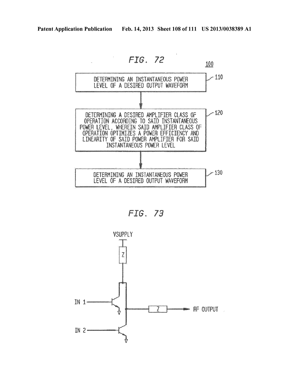 Systems and Methods of RF Power Transmission, Modulation, and     Amplification, Including Embodiments for Compensating for Waveform     Distortion - diagram, schematic, and image 109