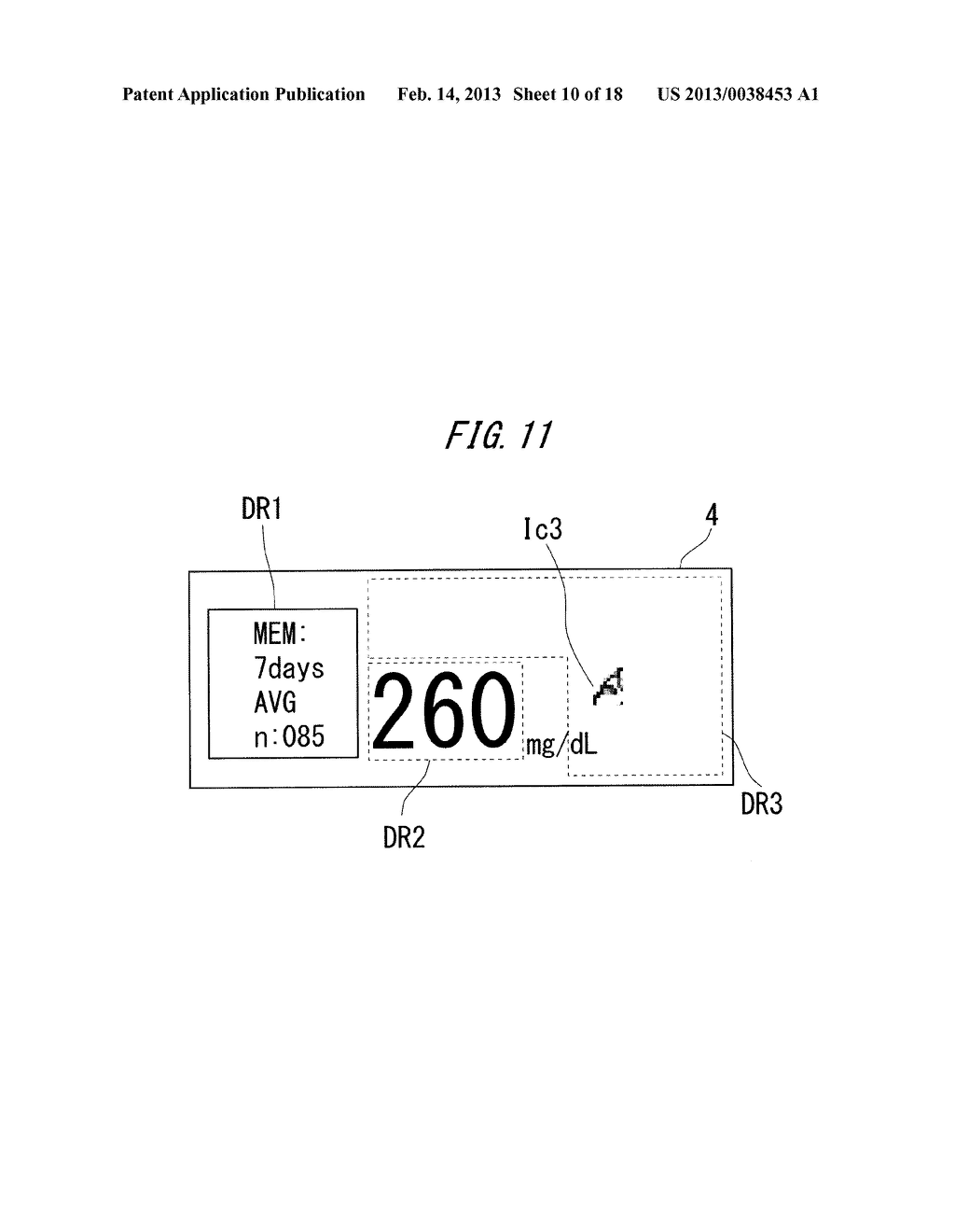 Blood Sugar Level Measuring Apparatus, Blood Sugar Level Measured Result     Display Method and Blood Sugar Level Measured Result Display Control     Program - diagram, schematic, and image 11