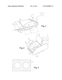 DEVICE FOR DEMONSTRATING AND TESTING THE EFFICACY OF AN ANTIREFLECTION     TREATMENT OF AN OPHTHALMIC LENS diagram and image