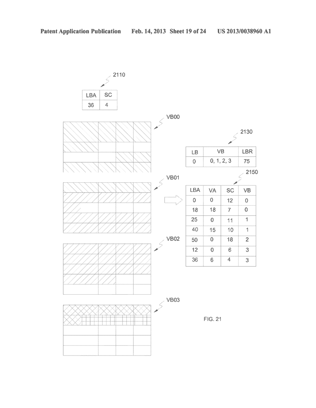 METHOD AND APPARATUS FOR CONTIGUOUS DATA ADDRESS MANAGEMENT - diagram, schematic, and image 20