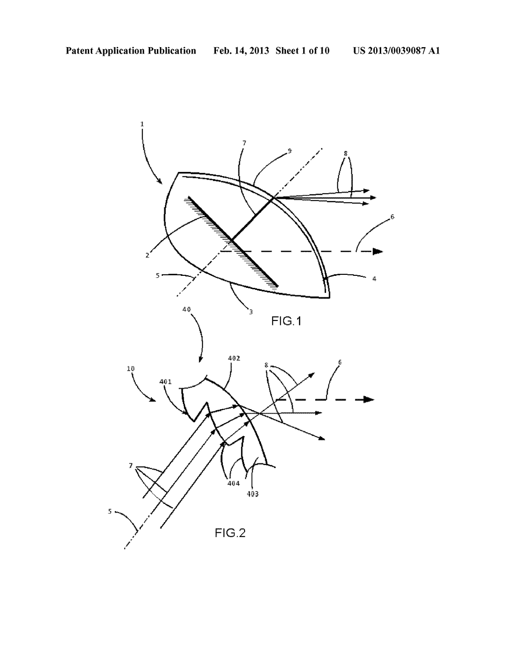 OPTICAL DEVICE FOR A MOTOR VEHICLE INCLUDING A SURFACE LIGHT SOURCE - diagram, schematic, and image 02