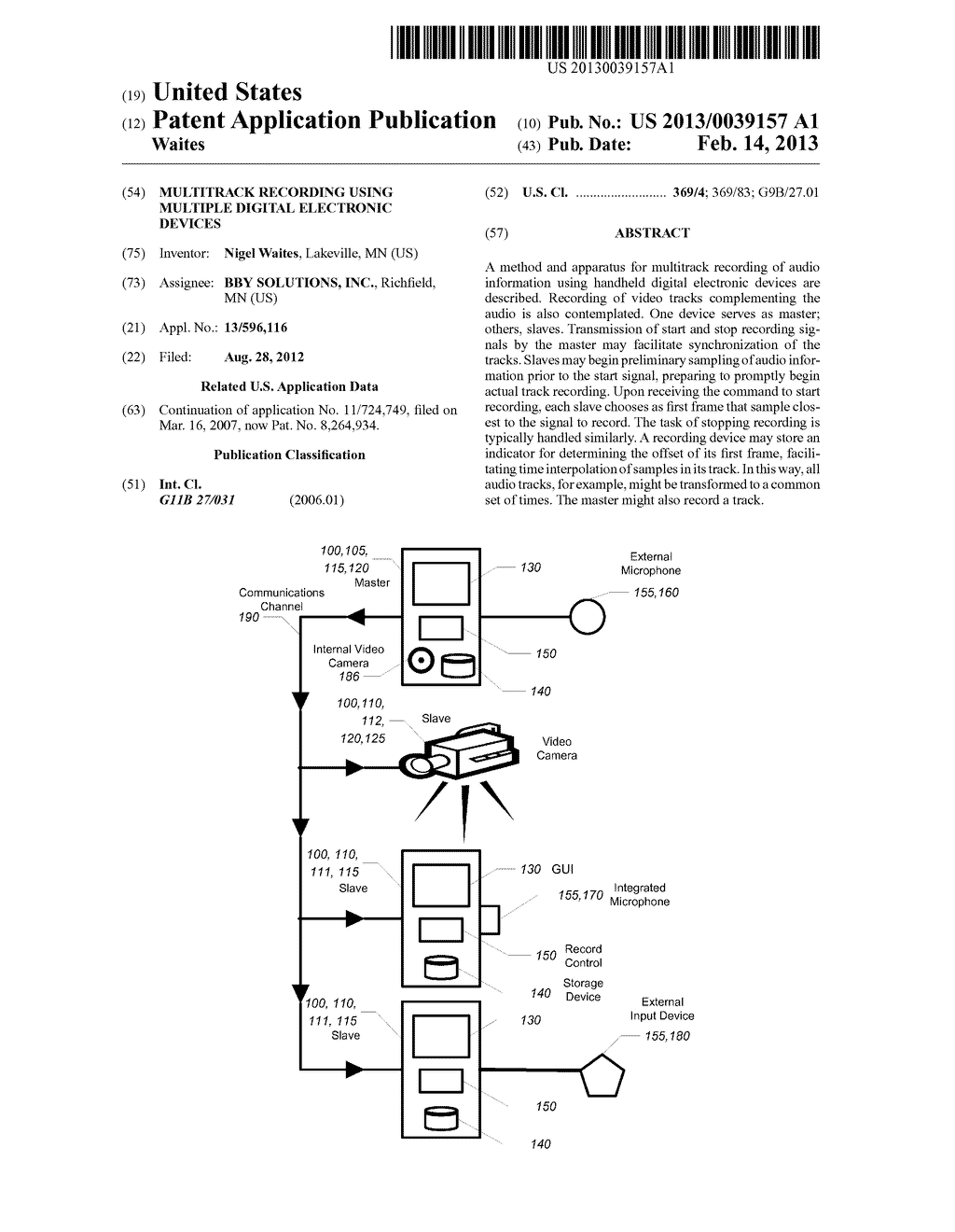 MULTITRACK RECORDING USING MULTIPLE DIGITAL ELECTRONIC DEVICES - diagram, schematic, and image 01