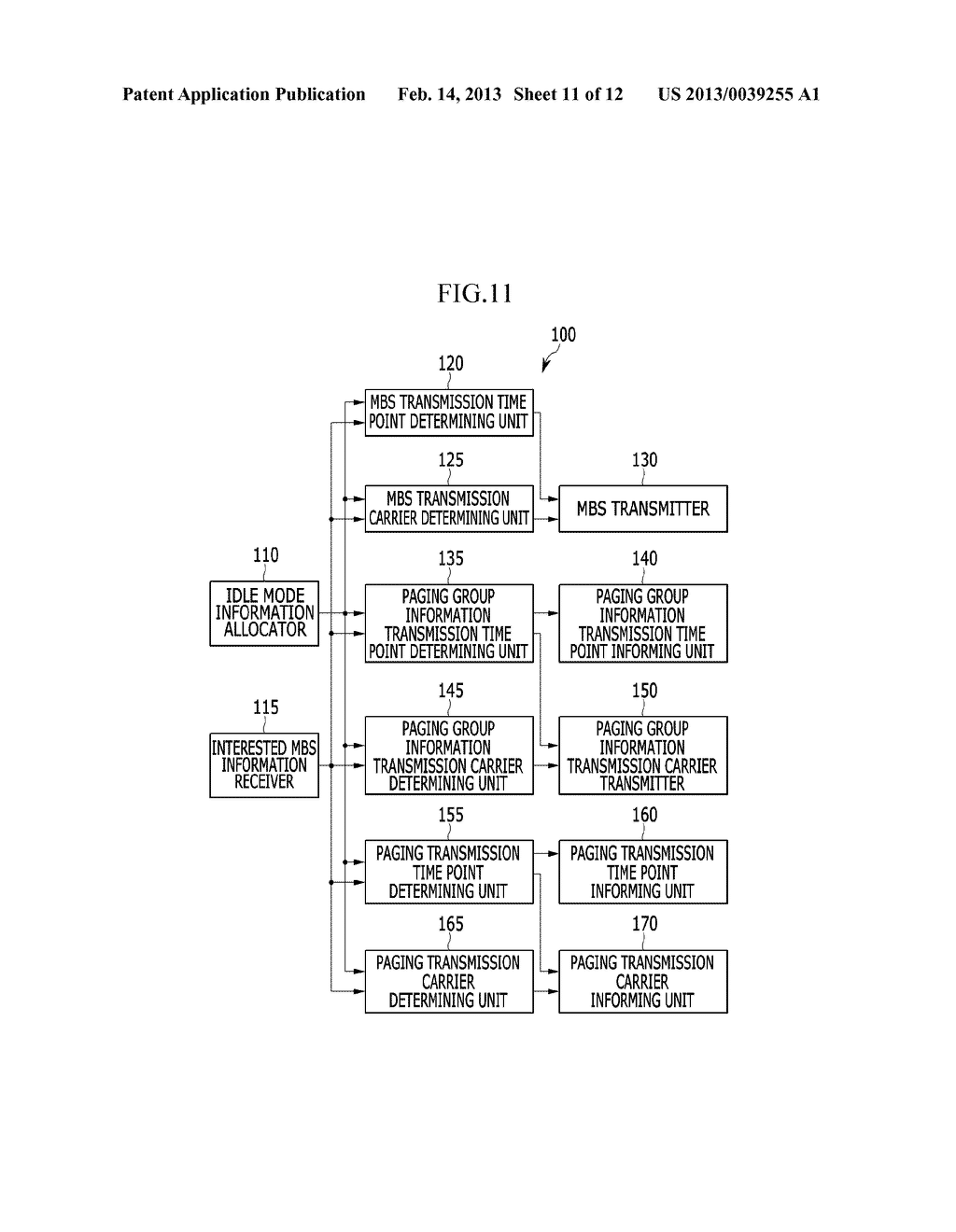 BASE STATION, MOBILE STATION, PAGING MESSAGE TRANSMITTING METHOD, AND     PAGING MESSAGE RECEIVING METHOD - diagram, schematic, and image 12