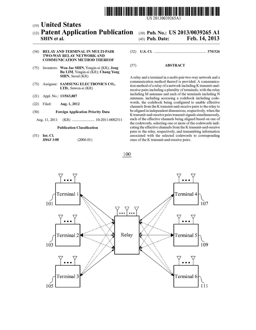 RELAY AND TERMINAL IN MULTI-PAIR TWO-WAY RELAY NETWORK AND COMMUNICATION     METHOD THEREOF - diagram, schematic, and image 01