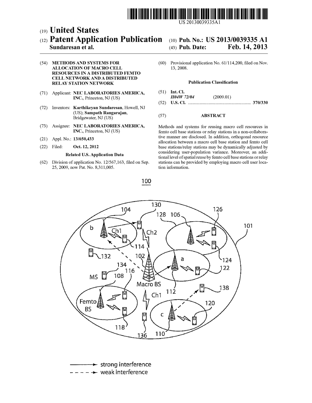 METHODS AND SYSTEMS FOR ALLOCATION OF MACRO CELL RESOURCES IN A     DISTRIBUTED FEMTO CELL NETWORK AND A DISTRIBUTED RELAY STATION NETWORK - diagram, schematic, and image 01