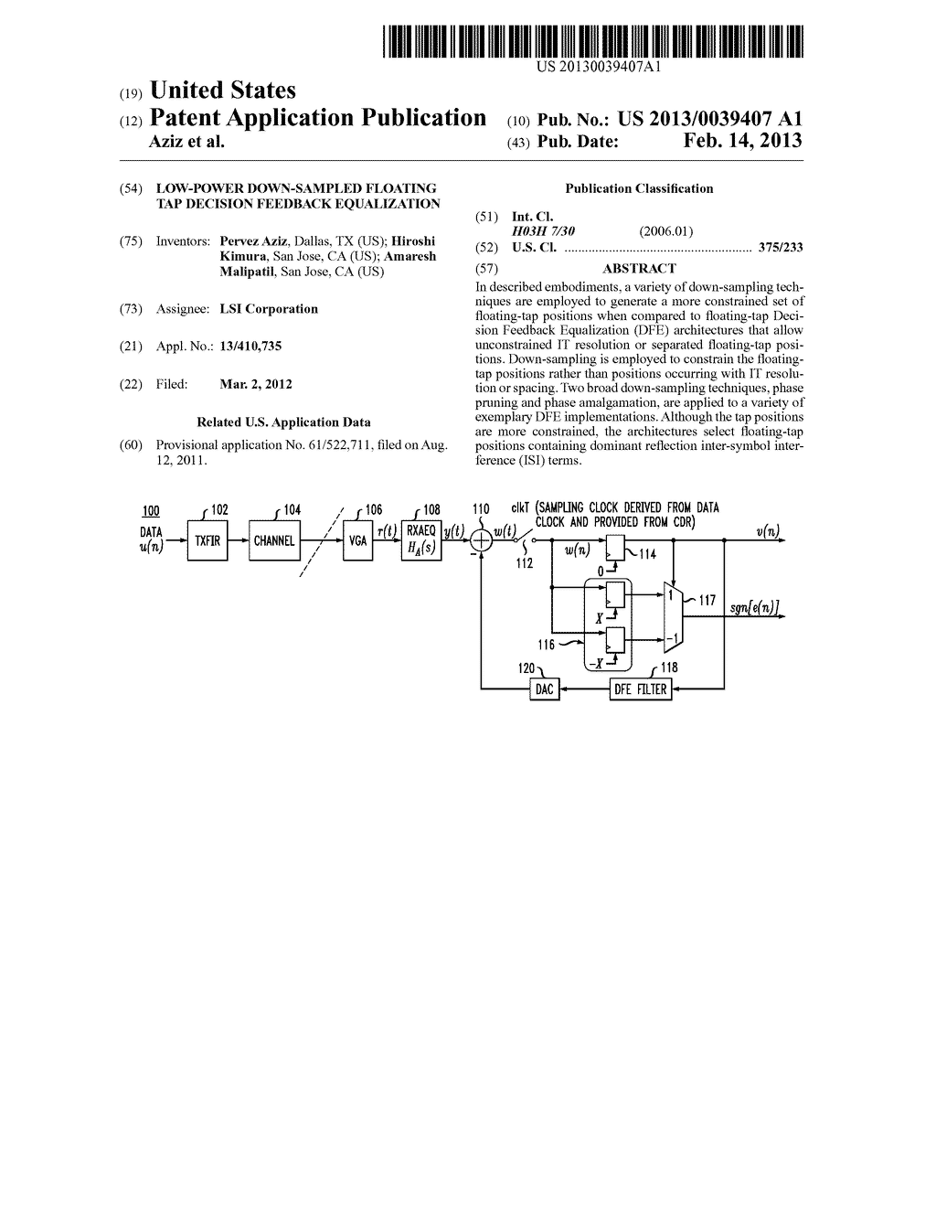 LOW-POWER DOWN-SAMPLED FLOATING TAP DECISION FEEDBACK EQUALIZATION - diagram, schematic, and image 01