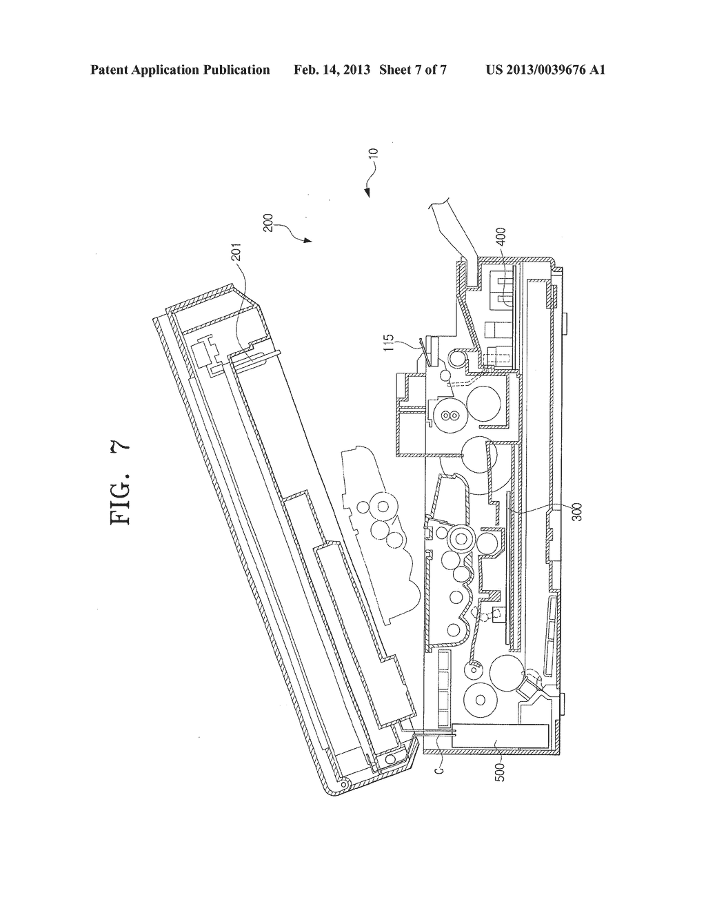 COMPACT IMAGE FORMING APPARATUS HAVING PIVOTALLY ATTACHED SCANNING UNIT - diagram, schematic, and image 08