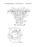 FASTENER ATTACHING A COMPONENT TO A PANEL diagram and image