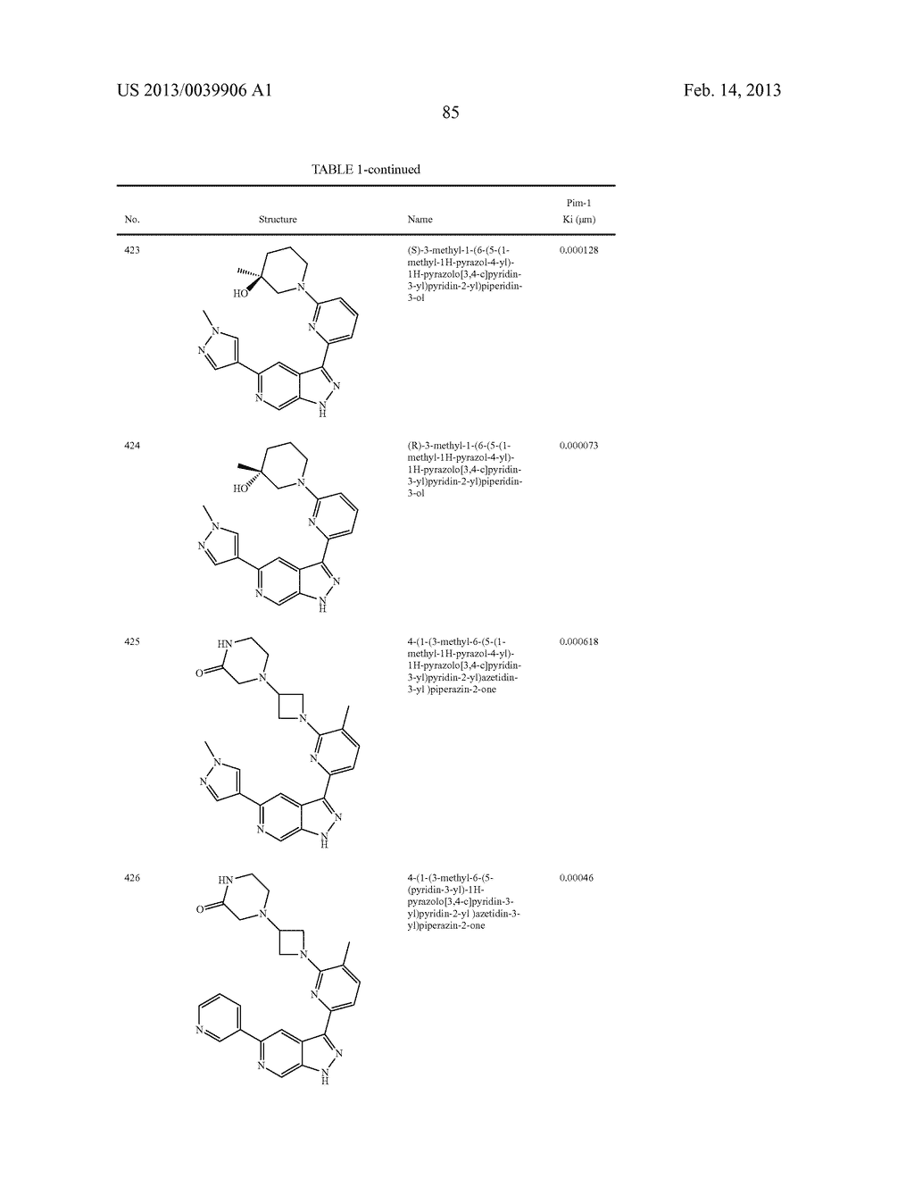 PYRAZOLO[3,4-c]PYRIDINE COMPOUNDS AND METHODS OF USE - diagram, schematic, and image 86