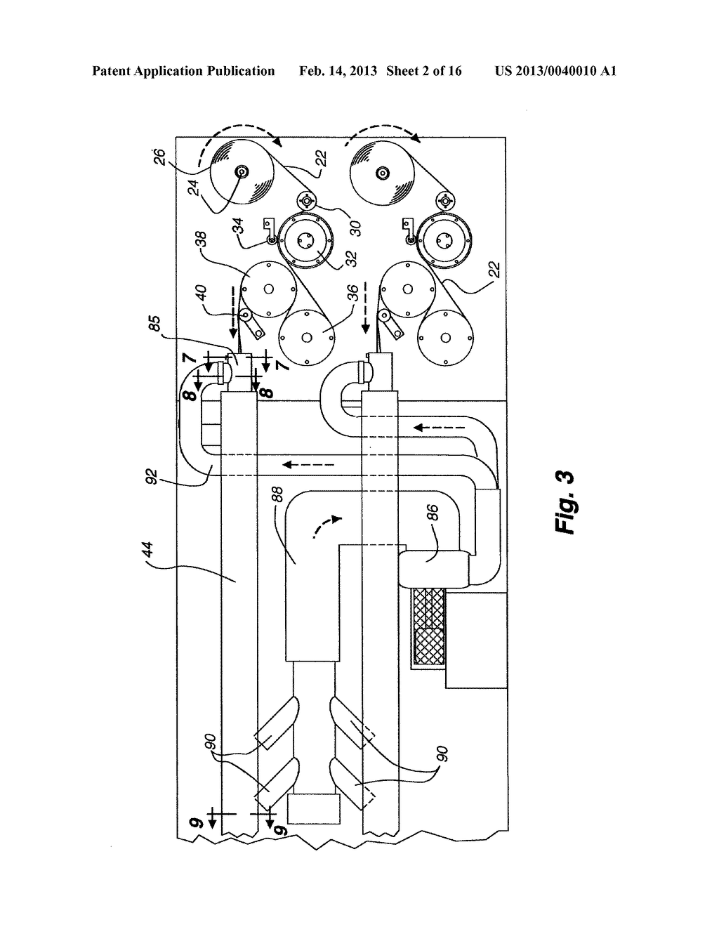 METHOD AND APPARATUS FOR FORMING SLATS FOR FABRIC IN COVERINGS FOR     ARCHITECTURAL OPENINGS - diagram, schematic, and image 03