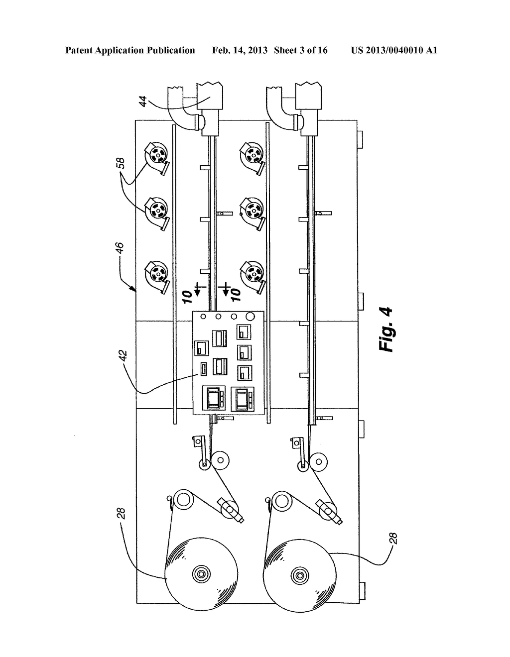 METHOD AND APPARATUS FOR FORMING SLATS FOR FABRIC IN COVERINGS FOR     ARCHITECTURAL OPENINGS - diagram, schematic, and image 04