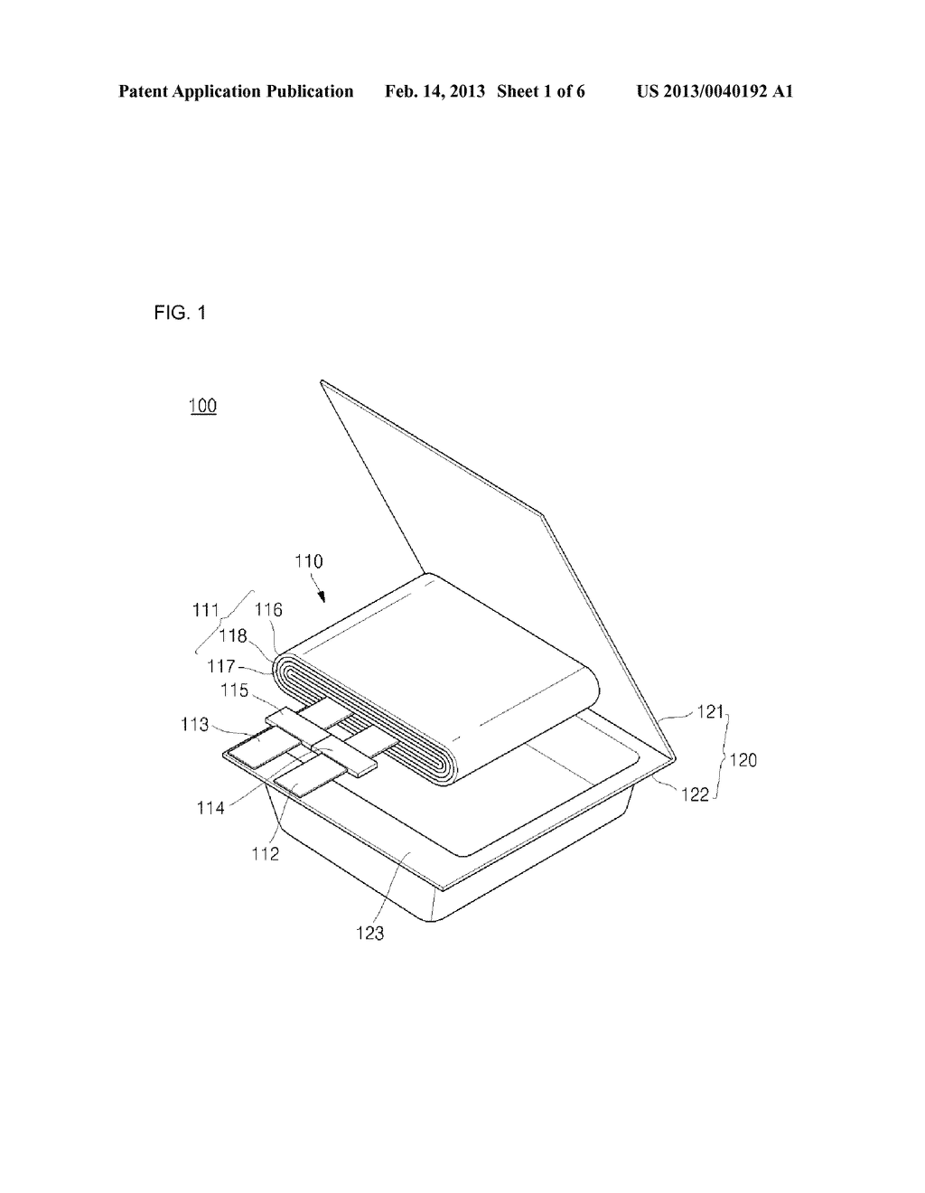 POUCH TYPE LITHIUM SECONDARY BATTERY - diagram, schematic, and image 02