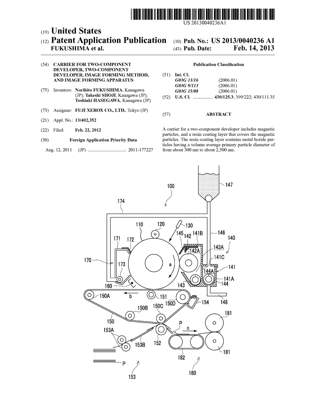 CARRIER FOR TWO-COMPONENT DEVELOPER, TWO-COMPONENT DEVELOPER, IMAGE     FORMING METHOD, AND IMAGE FORMING APPARATUS - diagram, schematic, and image 01