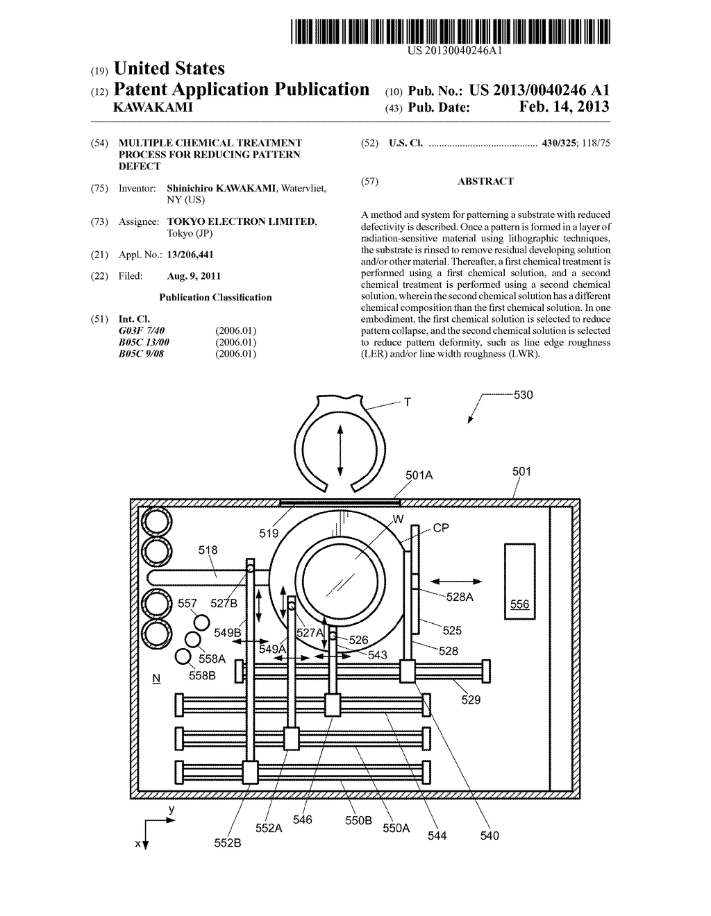 MULTIPLE CHEMICAL TREATMENT PROCESS FOR REDUCING PATTERN DEFECT - diagram, schematic, and image 01