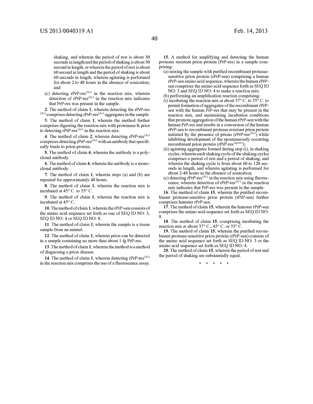 DETECTION OF INFECTIOUS PRION PROTEIN BY SEEDED CONVERSION OF RECOMBINANT     PRION PROTEIN - diagram, schematic, and image 62