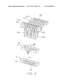 ELECTRICAL CONNECTOR WITH DIFFERENT CONTACTS SHARING A SAME SOLDERING LEG diagram and image